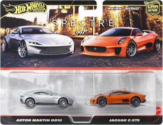 HOT WHEELS PREMIUM CULTURE CAR 2-pack Aston Martin DB10/Jaguar C-X75 JBL04