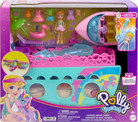 LALKA POLLY POCKET WYMARZONY STATEK JEDNOROŻECV zestaw do zabawy +4 lata HWP26