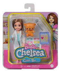 Lalka Barbie Chelsea kariera lekarz GTN88