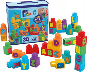 MEGA BLOKS KLOCKI ALFABET ABC pierwsze klocki dla maluszka +12 m HRR60