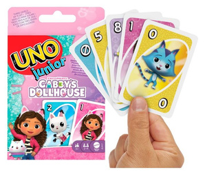 GRA KARTY UNO JUNIOR KOCI DOMEK GABI, gra rodzinna dla dzieci +3 lata JLH17