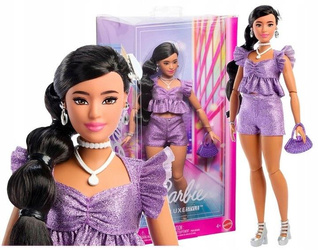 LALKA BARBIE DELUXE STYLE #8 w stroju z metalicznym połyskiem JFP43