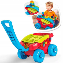 MEGA BLOKS KLOCKI WÓZEK SORTER Z KLOCKAMI zestaw dla malucha +12 m-cy FVJ47