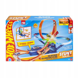 HOT WHEELS STUNT TRUCKS Powietrzna kraksa + autko, zestaw dla dzieci +5 JFD12