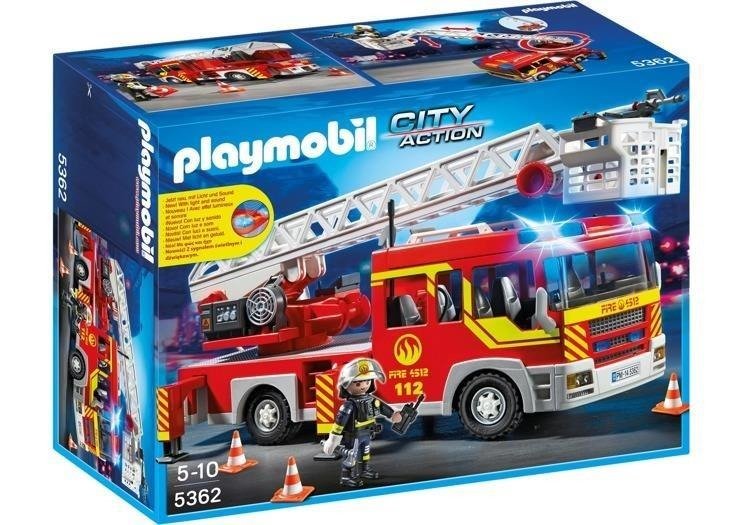 PLAYMOBIL 5362 Samochód strażacki z drabiną, światłem i